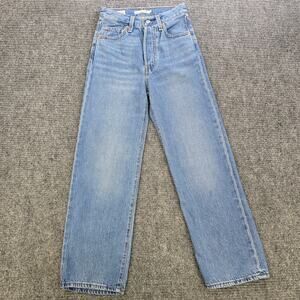 Levis Jeans Womens 24x27 Blue Ribcage Straight Ankle Premium